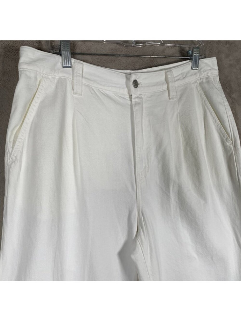 Madewell Harlow Wide Leg Jeans 30 Pleated Baggy High Rise Airy Denim White Pants - Picture 5 of 16